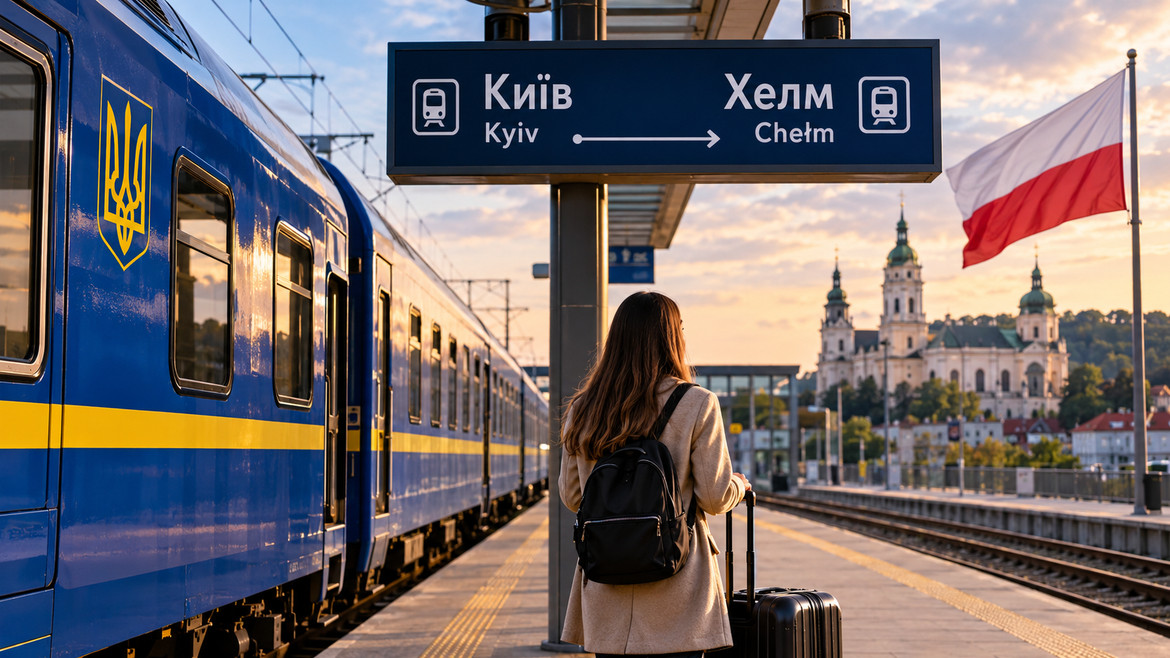 Київ–Хелм у 2026 році: розклад поїздів №119, №19 і №23, ціна квитків, час у дорозі, пересадка в Хелмі до Варшави та правила купівлі квитків.