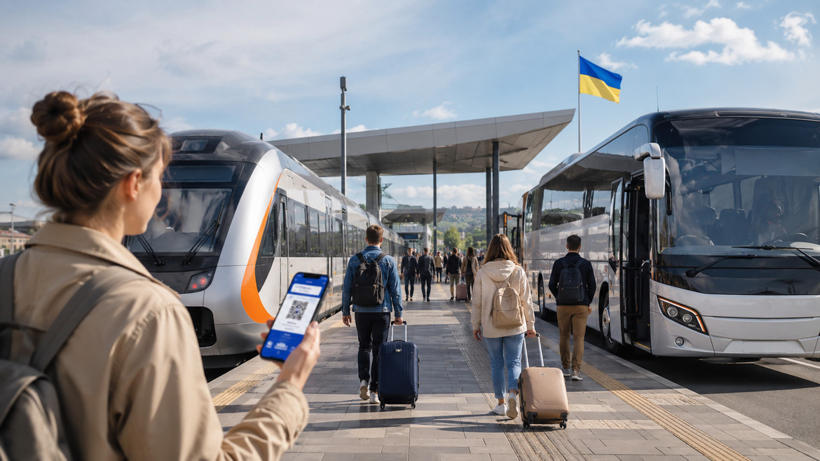 Укрзалізниця готує продаж квитків на поїзд і автобус в одному сервісі. 5 вокзалів уже стали транспортними хабами.