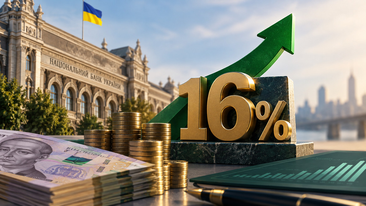 Облікова ставка НБУ зросла до 16%: Нацбанк пояснив рішення інфляцією 8,1%, дорогим пальним і ризиками та дав прогноз на 2027 рік.