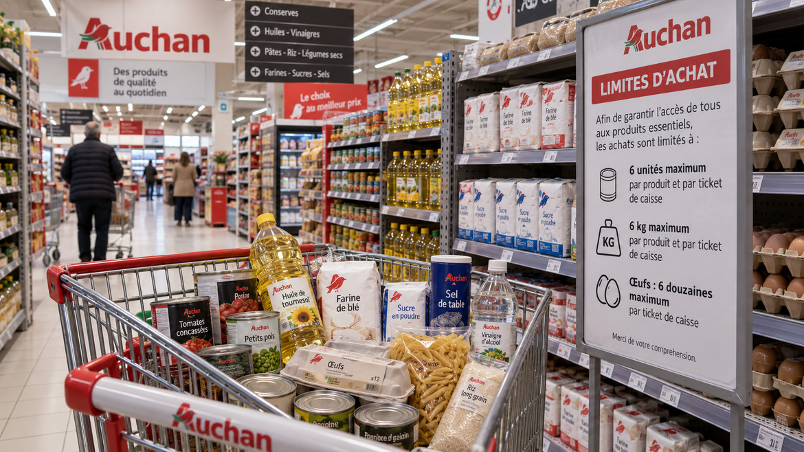 Ашан обмежив продаж продуктів в Україні: до 6 одиниць або 6 кг на чек, а яєць — до 6 десятків. У мережі пояснили причину.